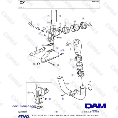 Volvo Penta 4.3L GL - Exhaust