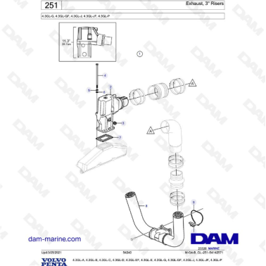 Volvo Penta 4.3L GL - Tubos...