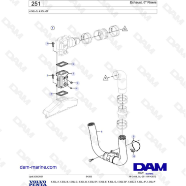 Volvo Penta 4.3L GL - Tubos...