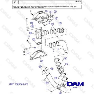 Volvo Penta 4.3L GS - Exhaust
