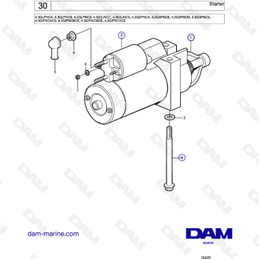 Volvo Penta 4.3L GS - Starter