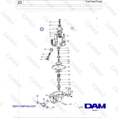 Volvo Penta AQ115 - Fuel feed pump