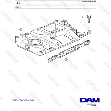 Volvo Penta 4.3L GXI - Intake manifold
