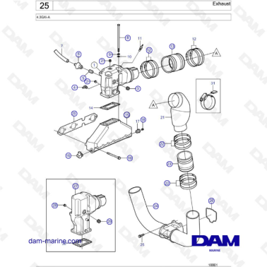 Volvo Penta 4.3L GXI - Exhaust