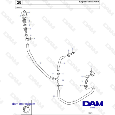 Volvo Penta 4.3L GXI - Engine flush system