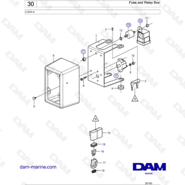Volvo Penta 4.3L GXI - Fuse & relay box