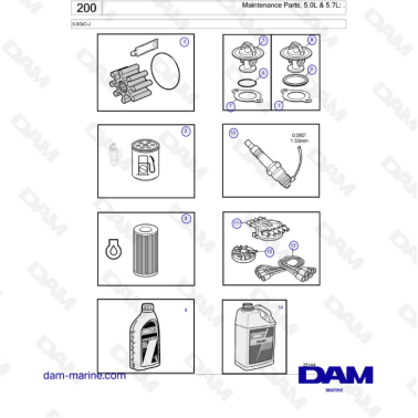Volvo Penta 5.0L GI - Maintenance parts