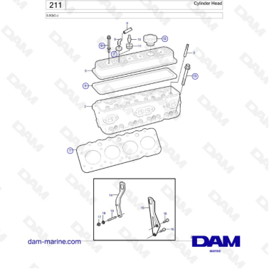 Volvo Penta 5.0L GI - Culasse