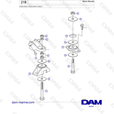 Volvo Penta 5.0L GI - Motor mounts