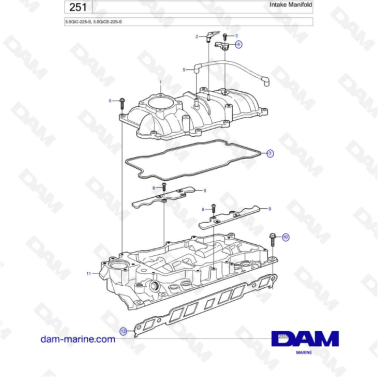 Volvo Penta 5.0L GI - Intake manifold