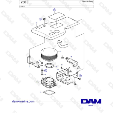 Volvo Penta 5.0L GI - Throttle body