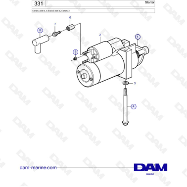 Volvo Penta 5.0L GI - Starter