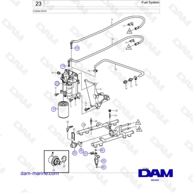 Volvo Penta 5.0L GXI - Fuel system