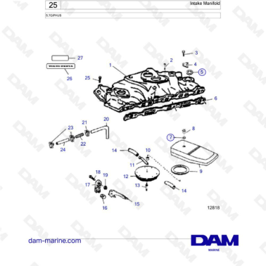 Volvo Penta 5.7L GI - Intake manifold