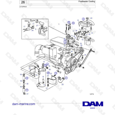 Volvo Penta 5.7L GI - Freshwater cooling