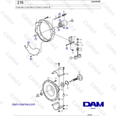 Volvo Penta 5.7L GXI - Jackshaft