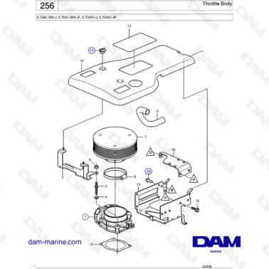 Volvo Penta 5.7L GXI - Throttle body