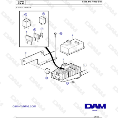 Volvo Penta 5.7L GXI - Fuse & Relay box