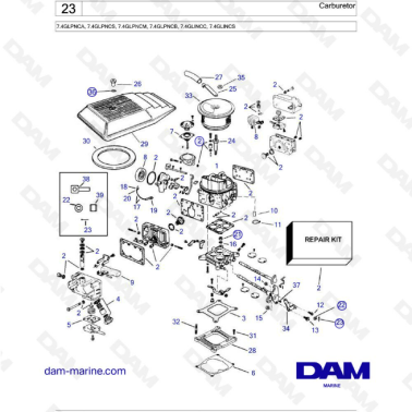 Volvo Penta 7.4L GL -...