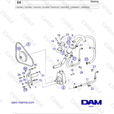 Volvo Penta 7.4L GL -...