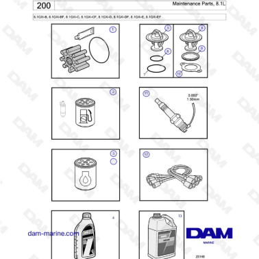 Volvo Penta 8.1L GXI - Maintenance parts