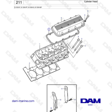 Volvo Penta 8.1L GXI - Cylinder head