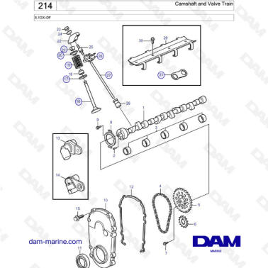 Volvo Penta 8.1L GXI - Camshaft & Valve Train