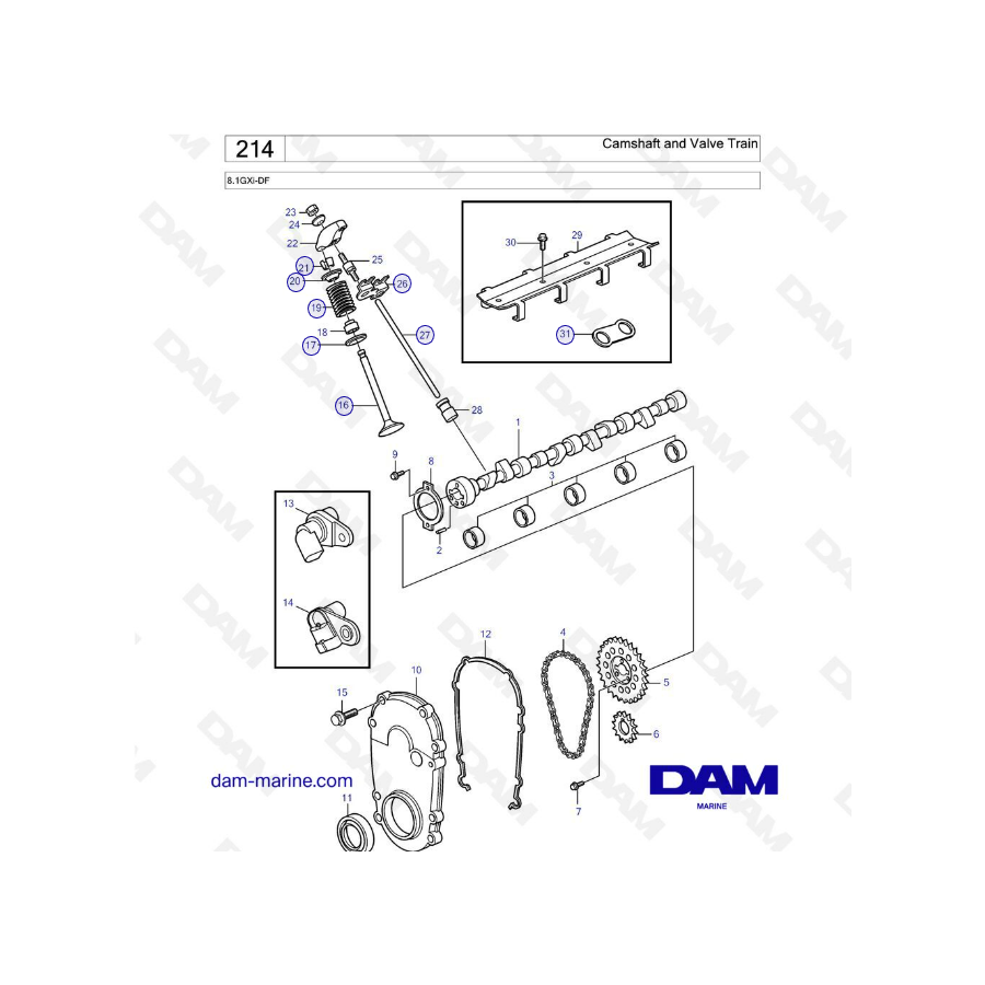 Volvo Penta 8.1L GXI - Camshaft & Valve Train Volvo Penta 8.1L GXI - Camshaft & Valve Train