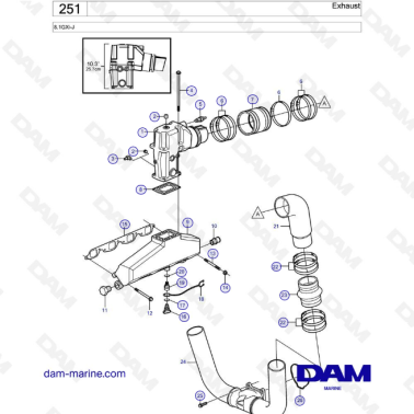 Volvo Penta 8.1L GXI - Exhaust