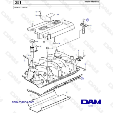 Volvo Penta 8.1L GXI - Intake manifold