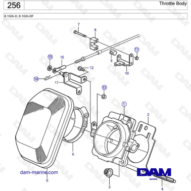 Volvo Penta 8.1L GXI - Throttle body