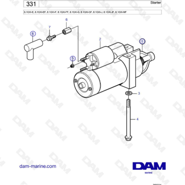 Volvo Penta 8.1L GXI - Starter