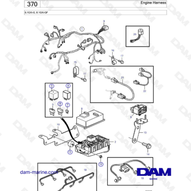 Volvo Penta 8.1L GXI - Engine harness
