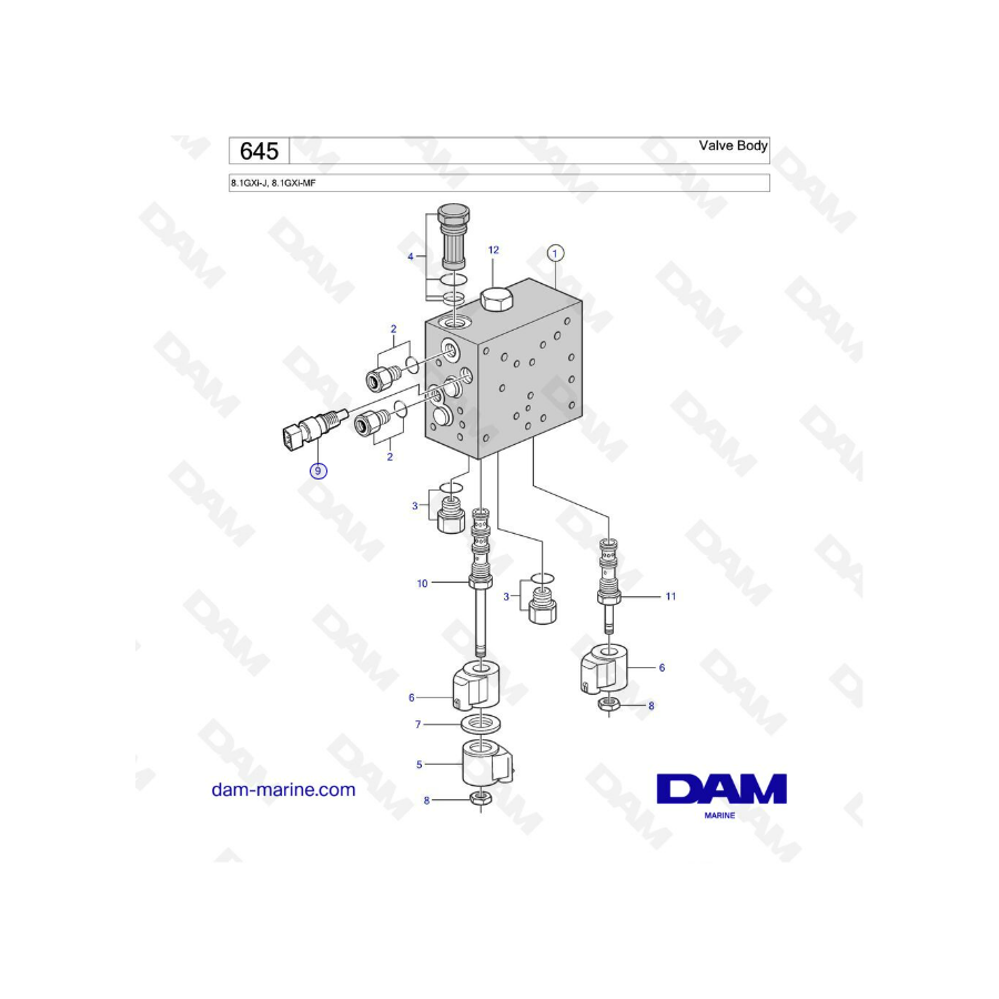 Volvo Penta 8.1L GXI - Valve body