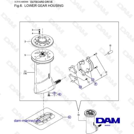 Yanmar SD60 - Lower gear housing