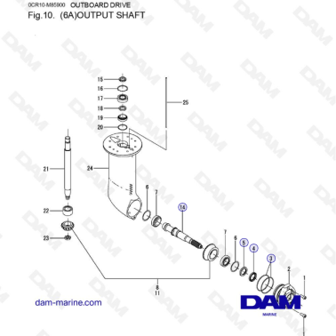 Yanmar SD60 - Output shaft