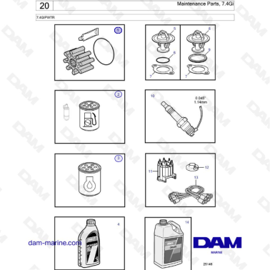 Volvo Penta 7.4L GI -...