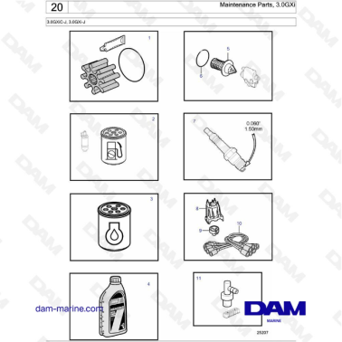 Volvo Penta 3.0L GXI - Maintenance Parts