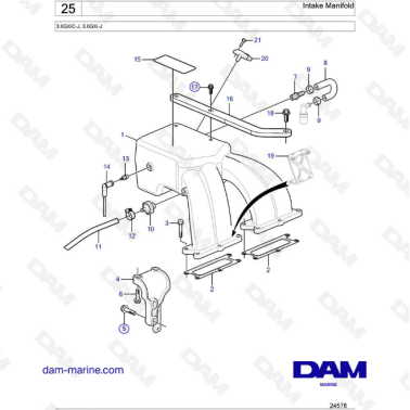 Volvo Penta 3.0L GXI - Intake Manifold