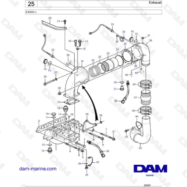 Volvo Penta 3.0L GXI - Exhaust