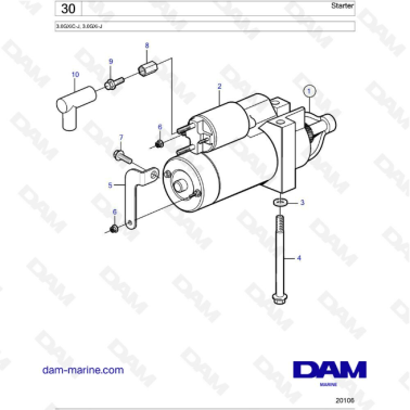 Volvo Penta 3.0L GXI - Starter