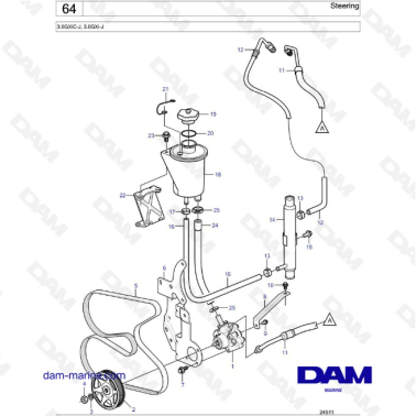 Volvo Penta 3.0L GXI - Steering