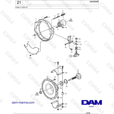 Volvo Penta 5.0L GL - Jackshaft