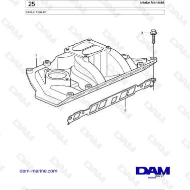 Volvo Penta 5.0L GL - Intake manifold