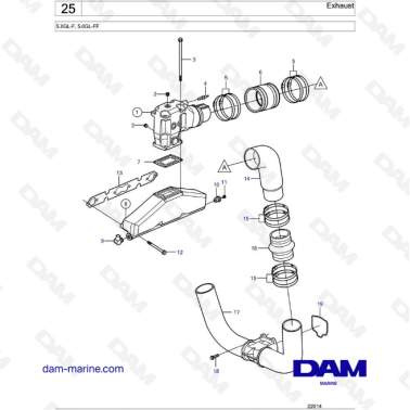 Volvo Penta 5.0L GL - Exhaust
