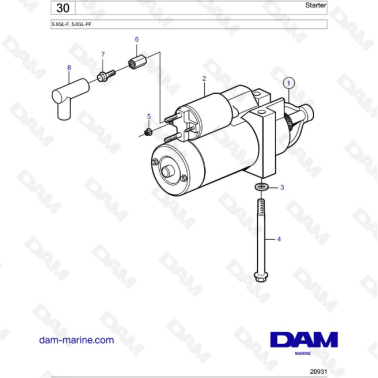 Volvo Penta 5.0L GL - Starter
