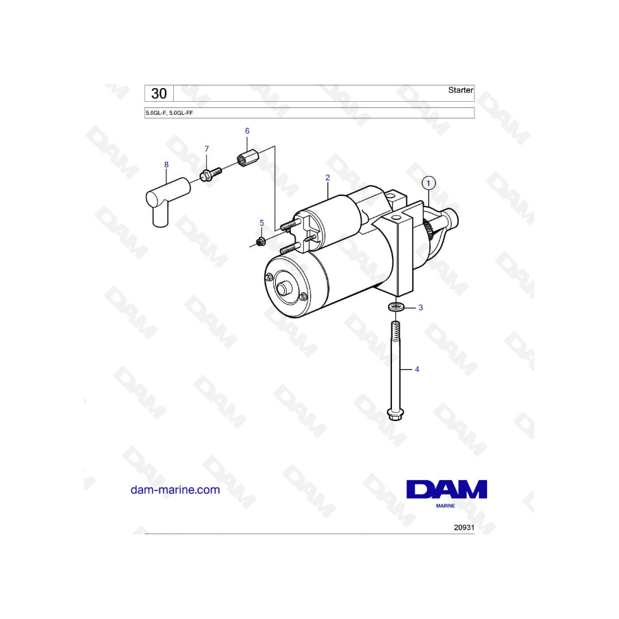 Volvo Penta 5.0L GL - Arranque