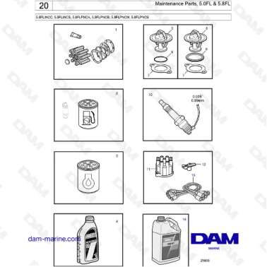 VOLVO PENTA 5.8 L FI - Maintenance Parts, 5.0FL & 5.8FL