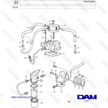 Volvo Penta AQ175 - Sistema...