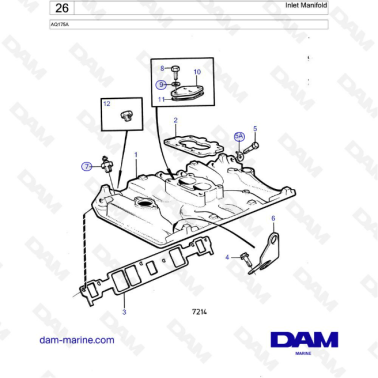 Volvo Penta AQ175 - Inlet Manifold